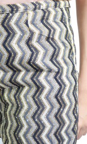 Glitter Zig Zag Shorts in Black and White 