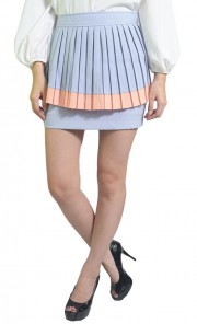 Pleat Bodycon Skirt in Lilac