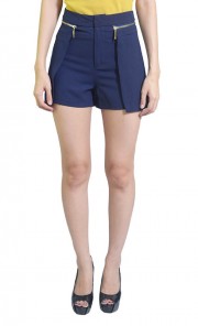 Zip Shorts in Navy