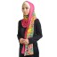Orange Batik Print Akar Scarf in Pink