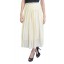 Pleated Chiffon Maxi Skirt in Cream