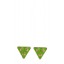 Neon Tri Stud Earrings in Green