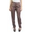 Heather Silk Trousers with Ankle Side String in Brown