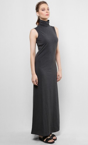 Turtleneck Dress in Grey