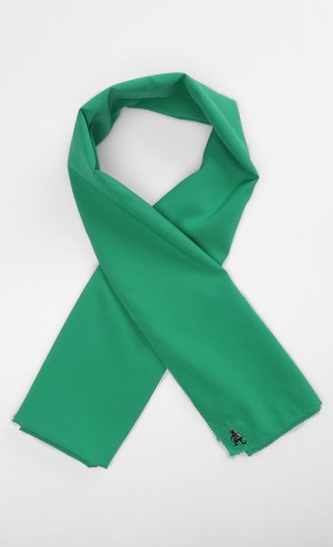 Peachskin Scarf in Green Velvet