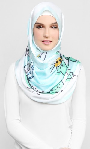 The Mother's Day Scarf and Twilly in Blue