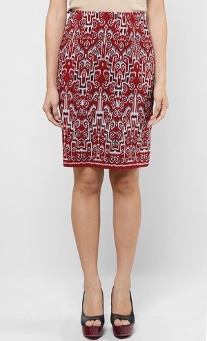 Pua Short Skirt in Maroon