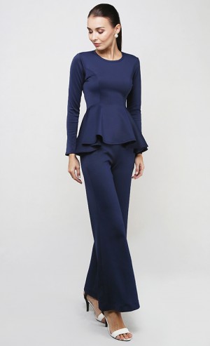 Lofa Palazzo Bell Bottoms in Dark Blue