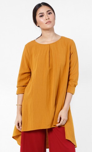 Aisya Loose Blouse in Yellow