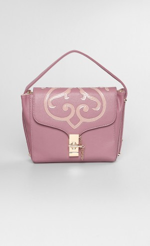 Boxy Clutch in Periwinkle Crepe