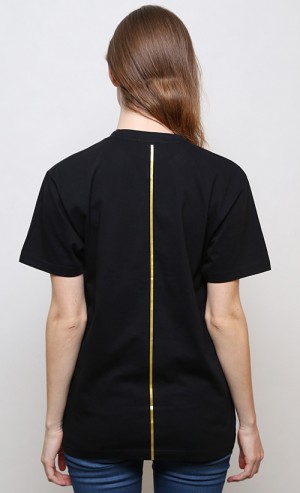 Line Up or Down Top in Gold