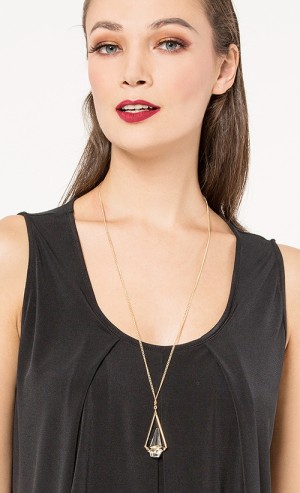 Prism Pendant Necklace in Gold