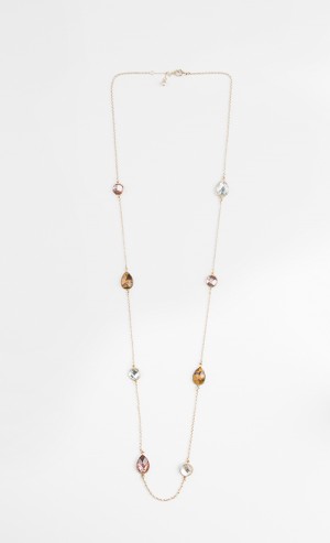 Garnet Gem Necklace in Pink