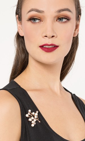 Tree of Life Brooch in Gold