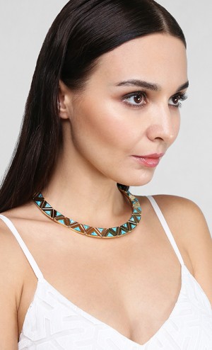 Aura Collar Necklace in Turquoise