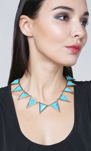 Triangle Theorem Collar Necklace in Gold