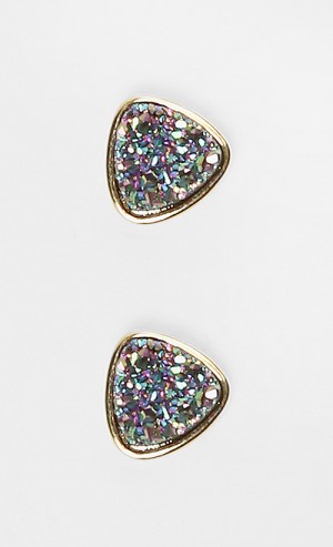 Druzy Earrings in Rainbow