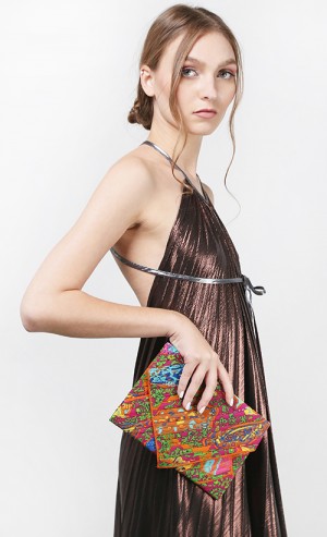 Boholuxe Envelope Clutch in Orange