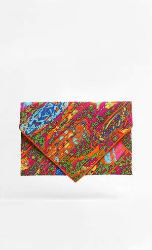 Boholuxe Envelope Clutch in Orange