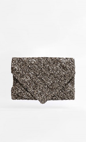 Sparkle Clutch in Gold and Brown