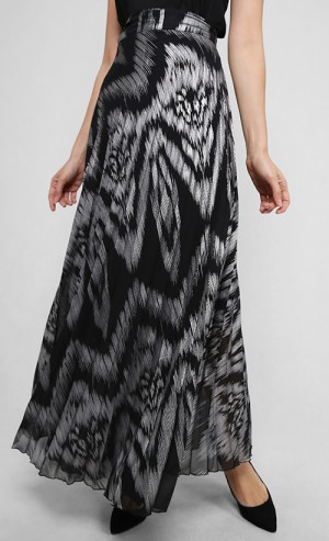 A Silver Lining Maxi Wrap Dress in Black