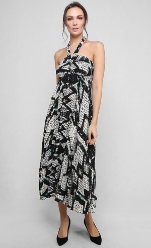 Cinder Maxi Wrap Dress in Black