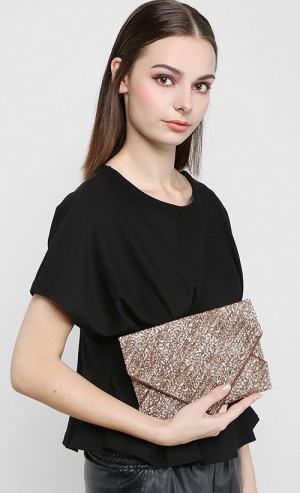 Tropicana Series Clutch in Brown