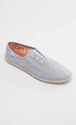 Chambray Woman Palmera Slip-Ons in Dot Blue