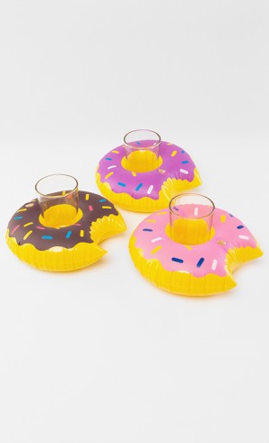 Mini Donut Drink Holder Float Set in Multi
