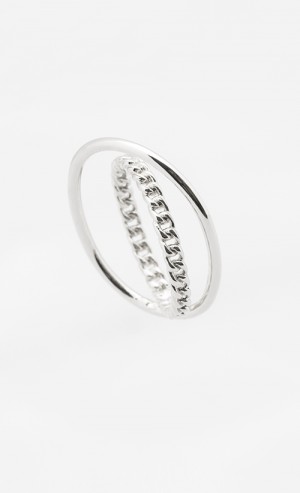 Orbit Chain Ring in Silver