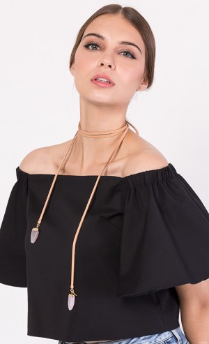 Hayley Choker in Camel and Agate