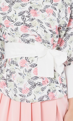 Rylie Floral Kimono Top in Red