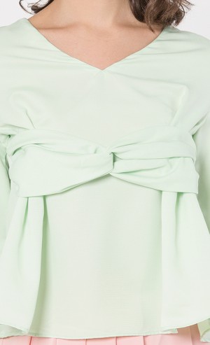 Estella Blouse in Mint Green