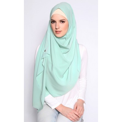 Crepe Shawl in Tiffany Blue