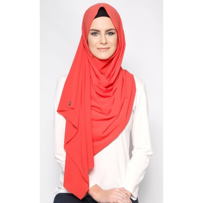 Peachskin Scarf in Poppy Red
