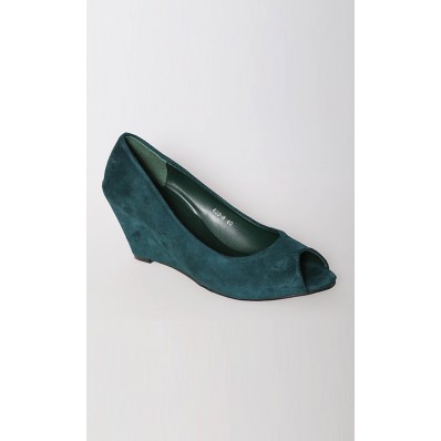 Alphie Wedges in Forest Green