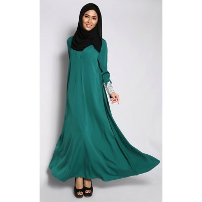 Asiah Nursing Dress in Emerald