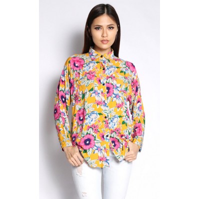 Leya Blouse in Mustard