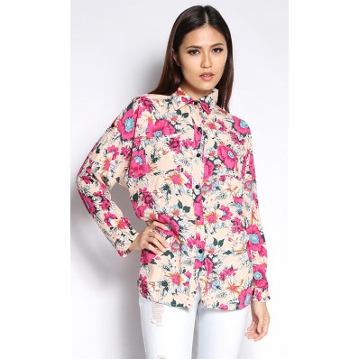 Leya Blouse in Peach