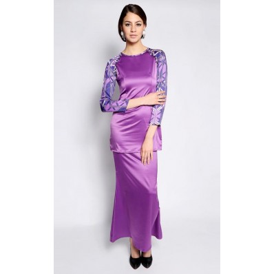 Dhania Kurung Modern in Purple