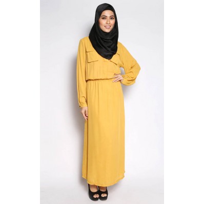 Tiara Dress in Mustard