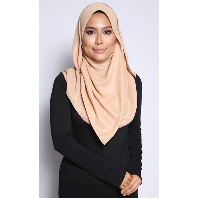 Salma Metallic Chiffon Shawl in Brown