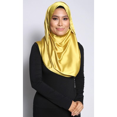 Hajar Silk Shawl in Mustard