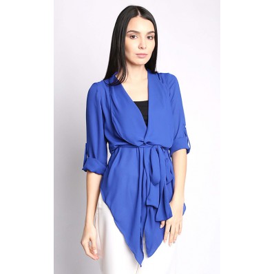Melor Wrap Top in Blue