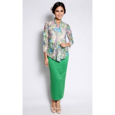 Flower Baju Kebaya Lace in Dark Green
