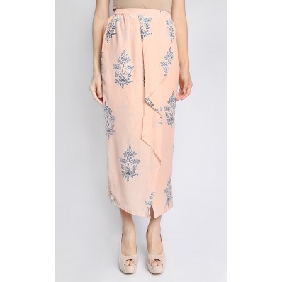 Peony Pareo Skirt in Peach and Ice
