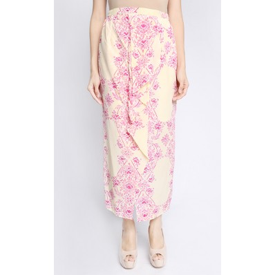 Peony Pareo Skirt in Yellow and Pink