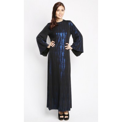 Iris Princess Jubah in Blue and Black