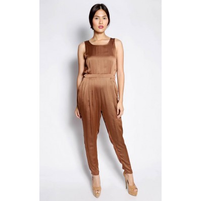 Audrey Jumpsuit in Brown