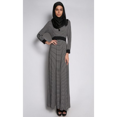 Basic Nautical Dress in Black